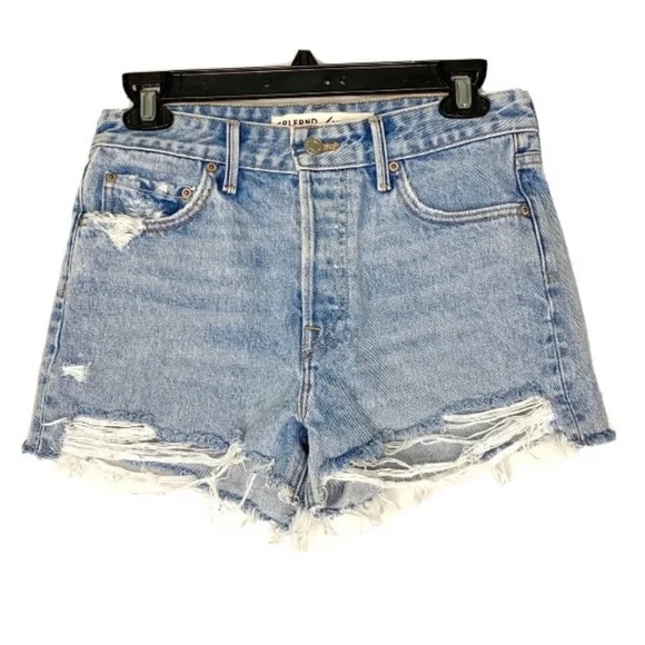 GRLFRND Helena High Rise Cut Off Shorts in NEWPORT SIZE 25 - Picture 5 of 12